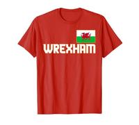 Wrexham Wales City Cymru, dragón de Bandera de Gales, Rojo Camiseta