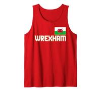Wrexham Wales City Cymru, dragón de Bandera de Gales, Rojo Camiseta sin Mangas
