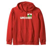 Wrexham Wales City Cymru, dragón de Bandera de Gales, Rojo Sudadera con Capucha