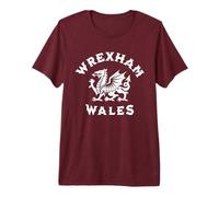 Wrexham Wales Welsh Dragon Flag Vintage Camiseta Premium