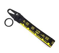 WRFUU Llavero Personalizado con Bordado de poliéster para Motocicleta, Moto Llavero Personalizado, Llavero para VR46,Black-A