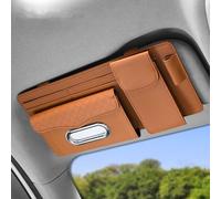 WRGEYXTD Bolsa De Almacenamiento Parasol Coche para X3 F25/ G01 2011-2024, Multifuncional Organizador Visor Múltiples Bolsillos Visera Solar Accesorios,C/Brown