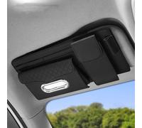 WRGEYXTD Bolsa De Almacenamiento Parasol Coche para X3 F25/ G01 2011-2024, Multifuncional Organizador Visor Múltiples Bolsillos Visera Solar Accesorios,A/Black