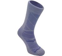 Wrightsock CoolMesh II Crew - Calcetines de correr para hombre y mujer, ecológicos, antiampollas, fabricados en Estados Unidos, Azul serenidad, Large