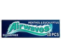 Wrigley's Airwaves - Goma de mascar sin azúcar de mentol y eucalipto de 30 x 10 pellets La experiencia original de sabor fuerte con el refrescante mentol Airwaves