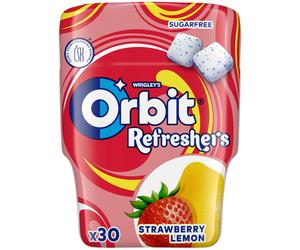 Wrigley's Orbit Refreshers Gragea de Fresa y Limón, lata de 67 g