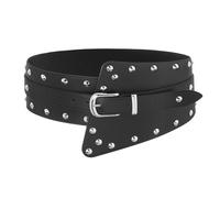 Wriidy Cinturón elástico negro ancho cinturón corsé cintura elástica accesorios de joyería para vestido, Negro -, XXL