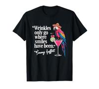 Wrinkles Only Go Where Smiles Have Been Cute Parrot Mexican Camiseta