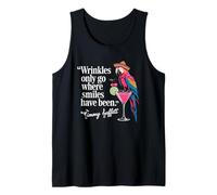 Wrinkles Only Go Where Smiles Have Been Cute Parrot Mexican Camiseta sin Mangas