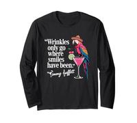 Wrinkles Only Go Where Smiles Have Been Cute Parrot Mexican Manga Larga