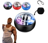 Wrist Ball Exerciser, Wrist Ball Hand Exerciser, Auto-start Gyroscopic Forearm Exerciseres, Torqueball Hand Exerciser, Wrists Power Gyroball for Strengthen Grip, Arms & Joints, Anti-Slip Shell (Black)