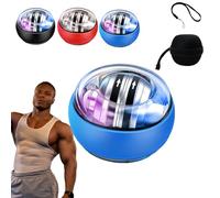 Wrist Ball Exerciser, Wrist Ball Hand Exerciser, Auto-start Gyroscopic Forearm Exerciseres, Torqueball Hand Exerciser, Wrists Power Gyroball for Strengthen Grip, Arms & Joints, Anti-Slip Shell (Blue)