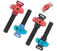 Wrist Bands for Just Dance 2024 2023 2022 2021 2020, Compatible with Switch/Switch Oled, Adjustable Elastic Straps for Zumba Burn It Up -Upgraded, 2 Pair Armbands for Adults and Kids
