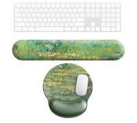 Wrist Cushion For Keyboard Foam, Ergonomic Non-Slip Base Wrist Arm Support | Support Mouse Pad, Arm Support for Computer, Laptop, Keyboard, Mice, Workplace, Home, Game, Work, Easy Typing, Stress Re