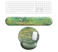 Wrist Cushion Keyboard, Water Lily Rest, Ergonomic Foam Pad with Non Slip Base, Comfort Accessory with Soft Support, Computer Accessory with Sturdy Material, Wrist Rest for Laptop Desktop Typing