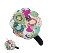 Wrist Pin Cushion - Pumpkin Shaped Cute Sewing Pins Holder, Flower Printed Cute Pin Cushion With Stretchy Strap For All Wrist Sewing DIY Crafts Quilting Handy Tool For Needlework Home Crafting