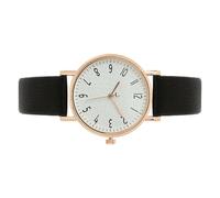 Wrist Watch - Korean Style Analog Quártz Watch | 23,5 cm PU Leather Strap - Casual Fashion Women Student | 3,3 cm Alloy Diał - Minimaliśt Digital Marker Design | Birthday Gift Everyday Office Travel