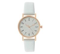 Wrist Watch - Korean Style Analog Quártz Watch | 23,5 cm PU Leather Strap - Casual Fashion Women Student | 3,3 cm Alloy Diał - Minimaliśt Digital Marker Design | Birthday Gift Everyday Office Travel