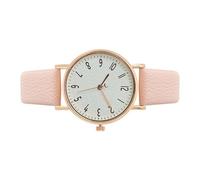 Wrist Watch - Korean Style Analog Quártz Watch | 23,5 cm PU Leather Strap - Casual Fashion Women Student | 3,3 cm Alloy Diał - Minimaliśt Digital Marker Design | Birthday Gift Everyday Office Travel