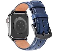 Wristitani Correas Compatible con Correa Apple Watch 38mm 40mm 41mm 42mm 44mm 45mm, Hombres Mujeres Cuero Genuino Correa de Repuesto Compatible con iWatch Series 9/8/7/6/5/4/3/SE/2/1
