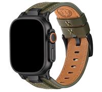 Wristitani Pulsera Cuero Compatible con Apple Watch 49mm 46mm 45mm 44mm 42mm, Cuero Auténtico Conector Metálico Duradero, para iWatch Ultra Series 10 9 8 7 SE 6 5 4 3