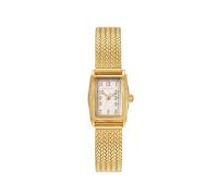 Wristology Reloj vintage para mujer, caja rectangular, estilo Art Deco, intercambiable, ajustable, fácil de leer, analógico, Dorado (Gold mesh), Art Deco