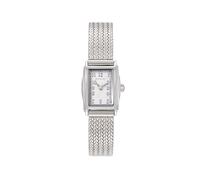 Wristology Reloj vintage para mujer, caja rectangular, estilo Art Deco, intercambiable, ajustable, fácil de leer, analógico, plateado malla, Art Deco