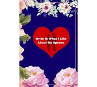 Write It: What I Like About My Spouse.: The Relationship Journal for Married Couples Who Want Deeper Connection. A Journal for Writing the Story of the Spouse You Know and Love.