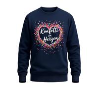 WriteFusion Disfraz no importa - lo principal es colorido! Divertido carnaval y carnaval con diseño de confeti, azul marino, S