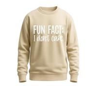 WriteFusion Fun FACT: I Don't Care - frase sarcástica, declaración irónica, diseño minimalista, humor con actitud, piedra natural, XXL