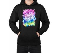 WriteFusion Girls Just Wanna Have Fun - Neon 80s Casete Retro Design Pop Art Vibes Party Look Idea Idea de Regalo, Negro , 3XL