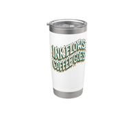 Writer Ink Flows Coffee Goes Author Illustrator Vaso térmico de acero inoxidable de doble pared