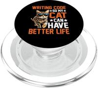 Writing Code So My Cat Can Have Better Life - PopSockets PopGrip para MagSafe