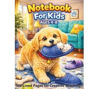Writing Notebook for Kids Ages 4-8 - Playful Puppy: Primary Composition Book with Wide Ruled Lined Pages | Handwriting Practice Journal for Preschool, ... Notebook with 120 Pages Lined 8.5x11 inch