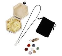 WRITWAA 1 Juego Conjunto de Chakra Naturales Cristal y Sanación Energética Caja de Decoración y Prácticas de Yoga