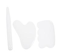 WRITWAA 1 Juego De 3 Piezas Rascador De Jade Masajeador Facial Tablero De Raspado Kit De Placas Rascadoras Masajeador De Cuerpo Herramienta De Cuidado Del Cuerpo Masajeador De Piel