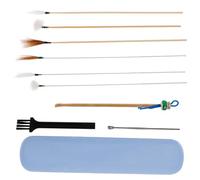 WRITWAA 1 Juego kit de extracción de orejas eliminación de cerumen limpieza de oídos recogedor de cerumen palillos para el oído para el hogar limpiadores de oídos Metal