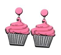 WRITWAA 1 Par pendientes de pastel plato accesorio pendientes de crema instante cena pendientes navideños pendientes de mujer pendientes colgantes para mujer pendientes para mujer Acrílico