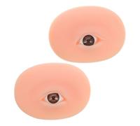 WRITWAA 1 Par piel de silicona falsa Herramienta de práctica de maquillaje frente ceja sombra partes del cuerpo de silicona piel de ojos de maquillaje de silicona gel de sílice