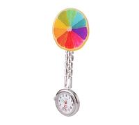 WRITWAA 1 Pc Colorido Reloj Colgante Reloj de Bolsillo con Pinza para medicos cronometrador del sanatorio Relojes de Mujer Reloj de terapeutas Reloj de Bolsillo de Enfermeras Colorful