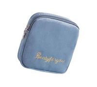 WRITWAA 1 Pieza bolsa de almacenamiento de toallas higiénicas bolsa de tocador transparente Compacto bolsa de bolsa de almacenamiento de toallas sanitarias Blue