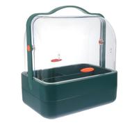 WRITWAA 1 Pieza Caja de Almacenamiento de Cosméticos de Gran Capacidad Organizador de Escritorio Pavo Real Estuche Duradero y Elegante para Joyas y Maquillaje para Decorar Tocador