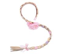 WRITWAA 1 Pieza peluca diadema banda para el cabello coleteros bandas diademas hair topper hair extensions extensión de cabello de colores diadema trenzada fibra artificial rosa