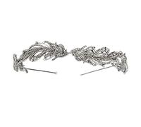 WRITWAA 1 Pieza Tiara de Novia de Cristal Vintage Acabado Plata para Bodas y Ocasiones Especiales Accesorios para Mujeres