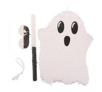 WRITWAA 1 Set de Piñata Fantasma para Halloween con Palo y Antifaz, Piñatas Mexicanas, Decoraciones Fantasma Espeluznantes, Llena tu propia Piñata con Dulces, Juguetes y Golosinas