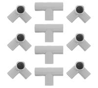 WRITWAA 10 Conectores para Parque Infantil - Juntas en T - Accesorios de Tubo de Esquina de 3 vías de 22 mm - Herrajes de Repuesto para Paneles de Puerta de Seguridad de Marco de Parque Infantil