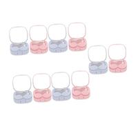 WRITWAA 10 Juegos Estuche Lentes de Contacto Casos Estuche de Lentes Colorido Hola Titular de contactos portátiles Caja de contactos Resistente al Desgaste Ojo Vidrio
