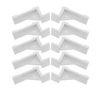 WRITWAA 10 Piezas Clips de Plástico Blanco y Fáciles de Instalar sin Rebabas, Resistentes al Desgaste Soporte Seguro, para Estantes de Congelador para Refrigeradores y Heladeras