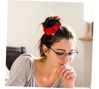WRITWAA 10 piezas Coleteros Navideños Elásticos para Niñas Diseño Festivo de Santa Claus Accesorios de Cabello Suaves y Duraderos para Fiestas de Navidad
