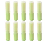 WRITWAA 10 Tubos Vacíos de Plástico de 4 G para Bálsamo Labial con Tapa, Envases para Lápiz Labial para Guardar Brillo Casero, Tubos Cosméticos de Viaje para Mujeres Y Niñas (verde)